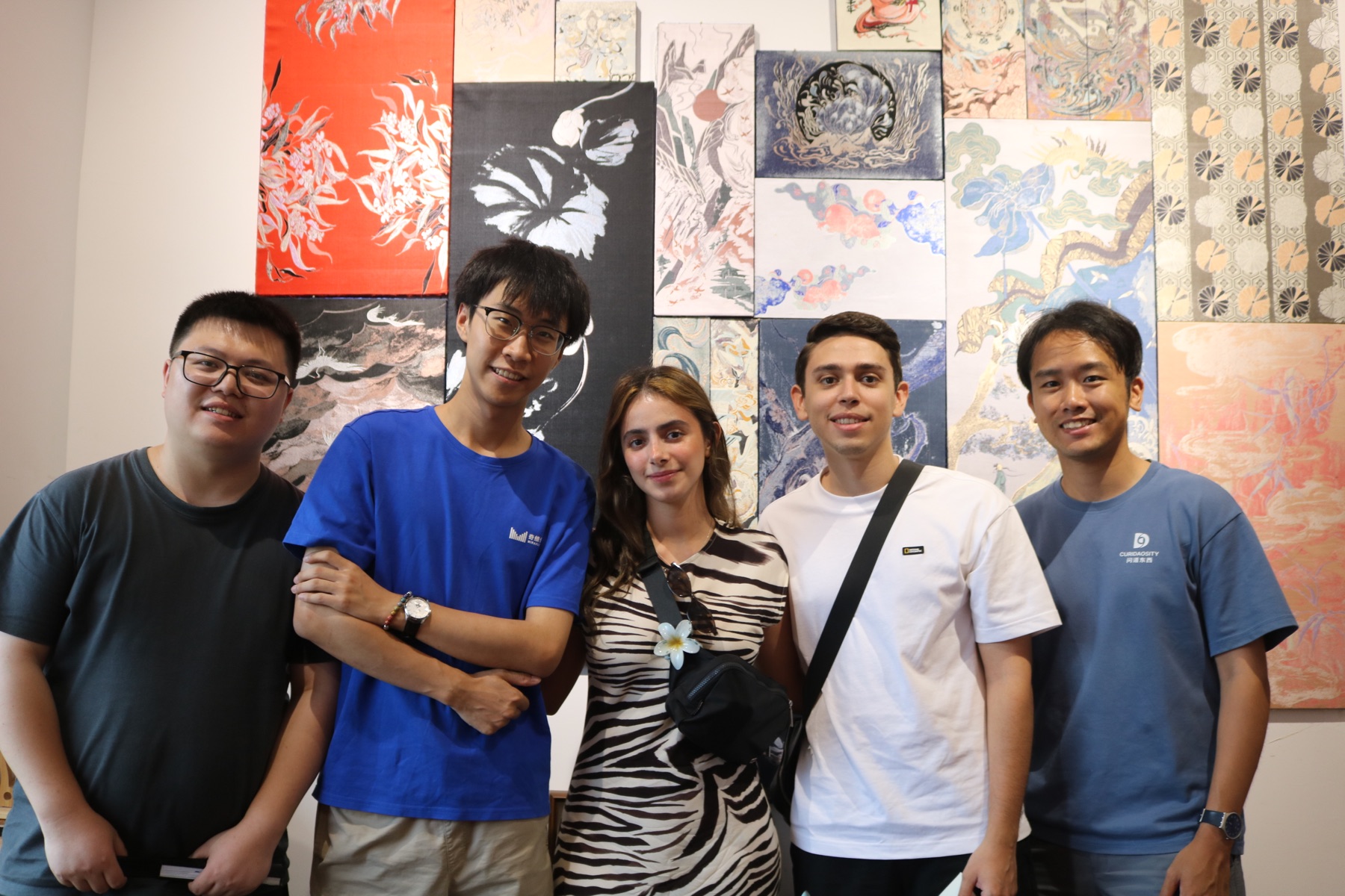 International visitors sharing a local cultural encounter in Chengdu